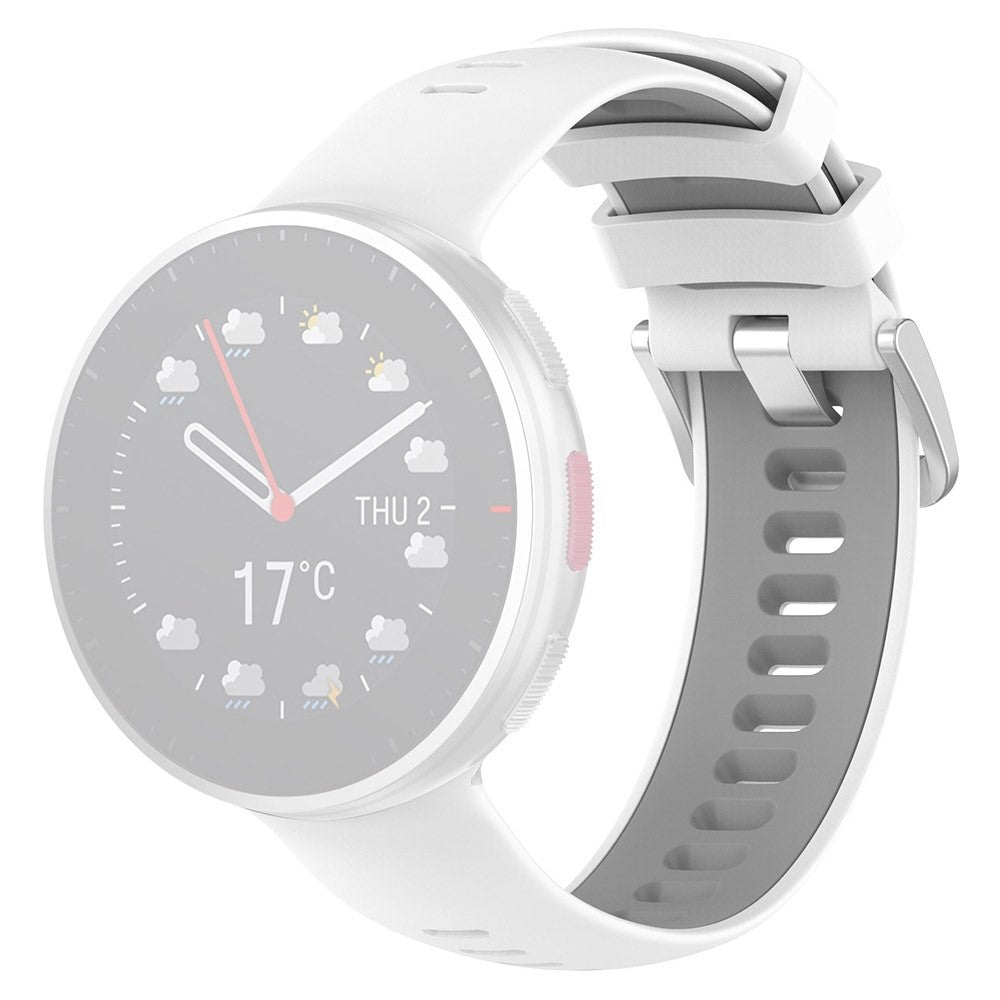 Super hårdfør Polar Vantage V2 Silikone Rem - Sølv#serie_2