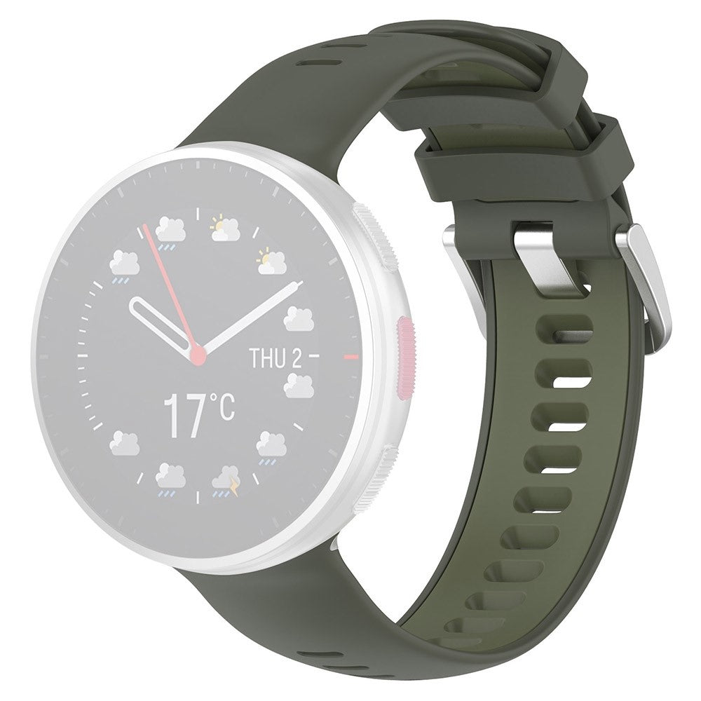 Super hårdfør Polar Vantage V2 Silikone Rem - Grøn#serie_3