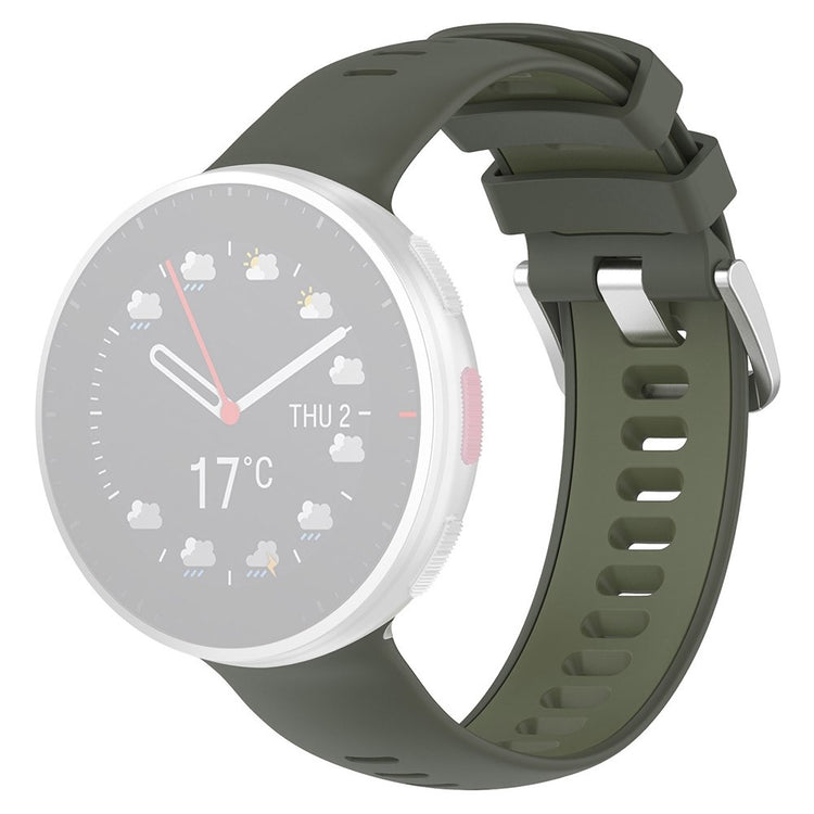 Super hårdfør Polar Vantage V2 Silikone Rem - Grøn#serie_3