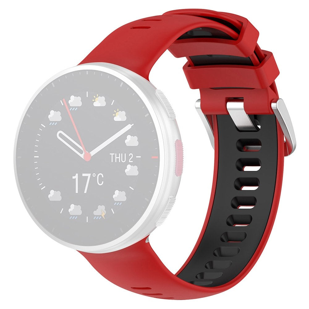 Super hårdfør Polar Vantage V2 Silikone Rem - Rød#serie_5
