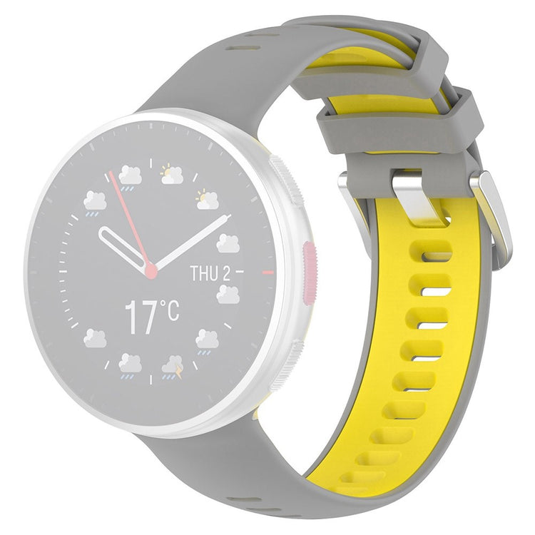 Super hårdfør Polar Vantage V2 Silikone Rem - Sølv#serie_6