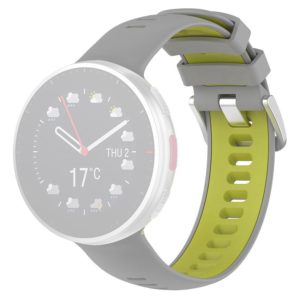 Super hårdfør Polar Vantage V2 Silikone Rem - Sølv#serie_7