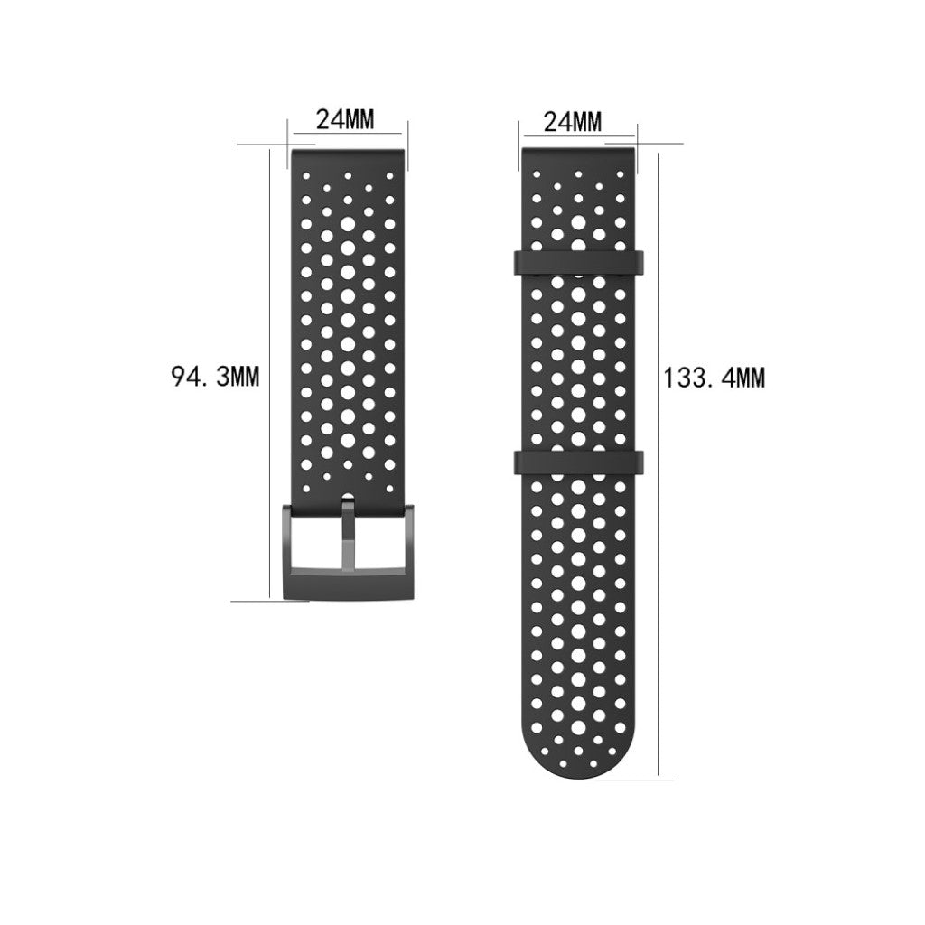 Fremragende Universal Suunto Silikone Rem - Sort#serie_1
