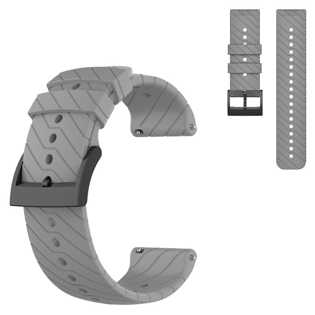 Rigtigt holdbart Universal Suunto Silikone Rem - Sølv#serie_3