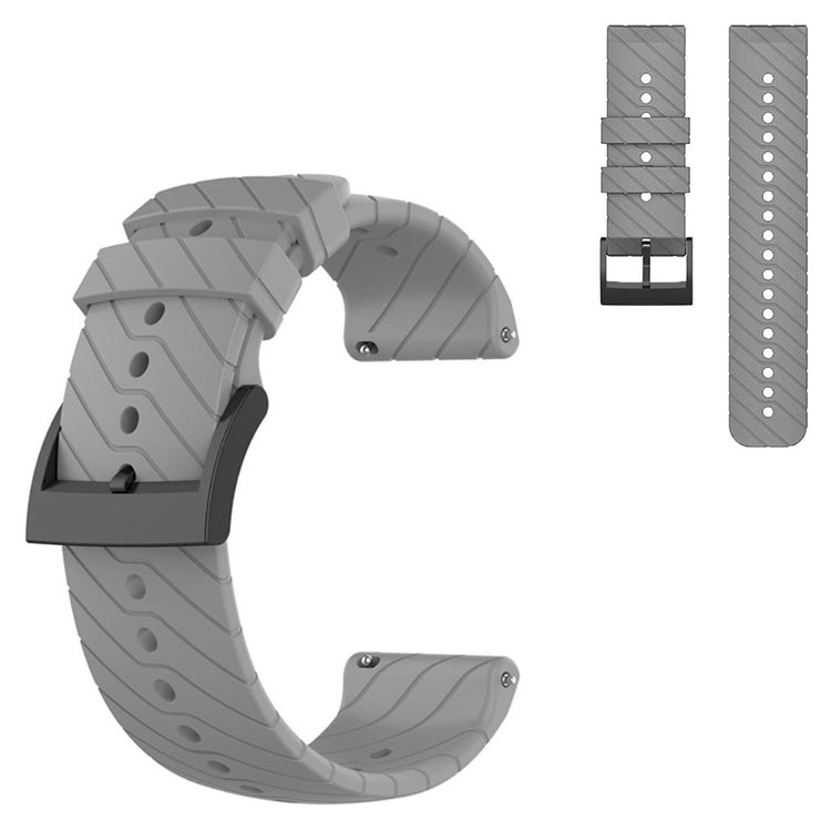 Rigtigt holdbart Universal Suunto Silikone Rem - Sølv#serie_3