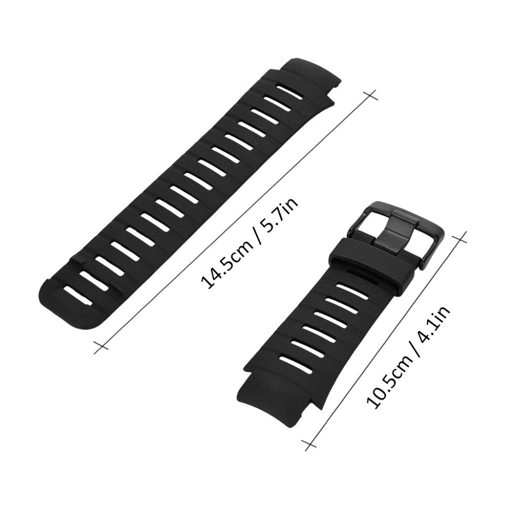 Elegant Suunto X-Lander Silikone Rem - Sort#serie_1
