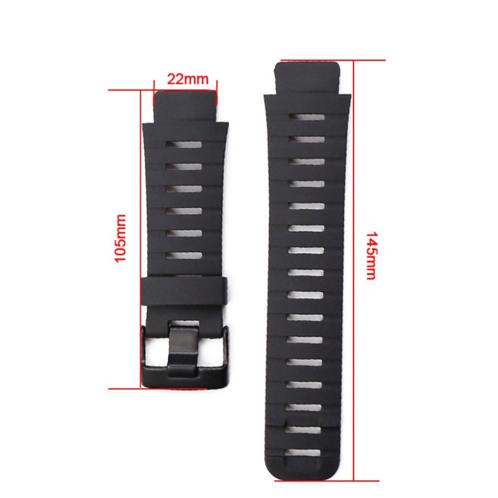 Elegant Suunto X-Lander Silikone Rem - Sort#serie_1