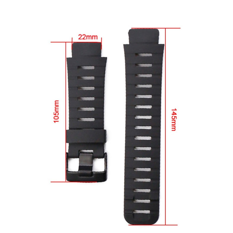 Elegant Suunto X-Lander Silikone Rem - Sort#serie_1