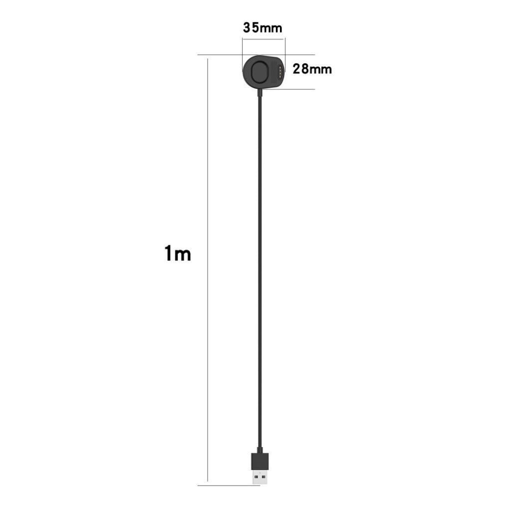 Plastik Suunto 7 USB Opladningskabel - Sort#serie_1