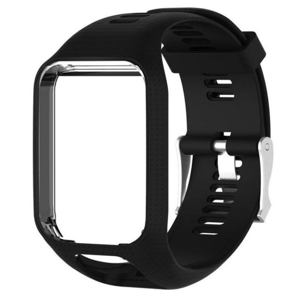 Smuk TomTom Runner 2 / TomTom Runner 3 Silikone Rem - Sort#serie_1