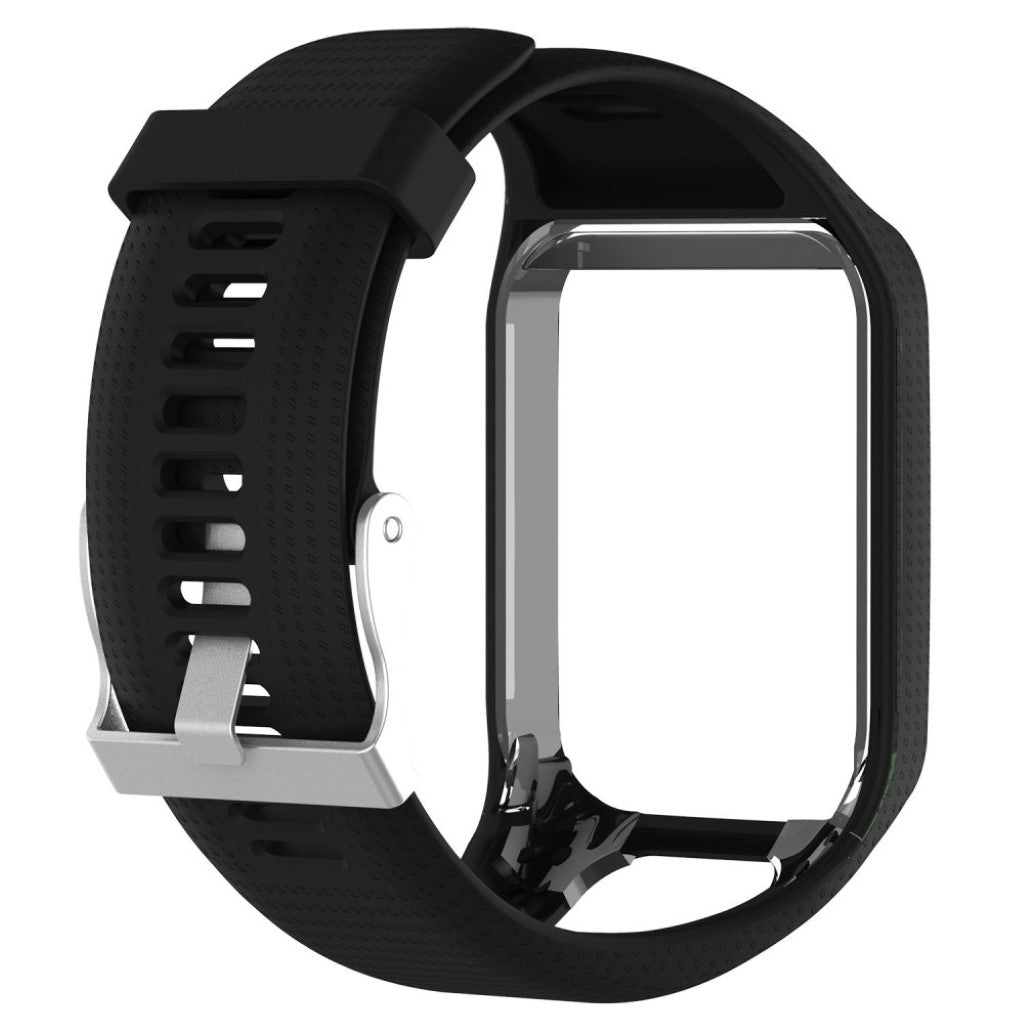 Smuk TomTom Runner 2 / TomTom Runner 3 Silikone Rem - Sort#serie_1