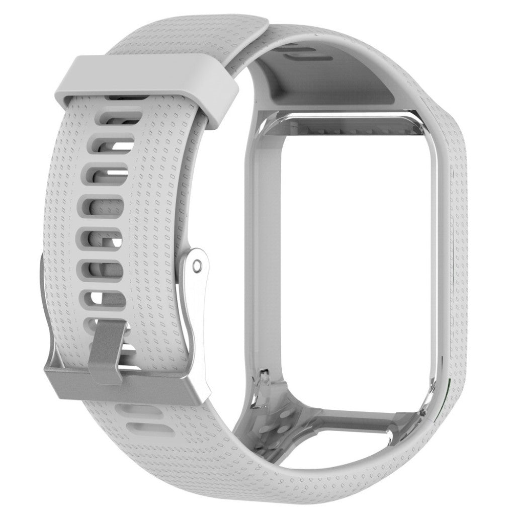 Smuk TomTom Runner 2 / TomTom Runner 3 Silikone Rem - Hvid#serie_2