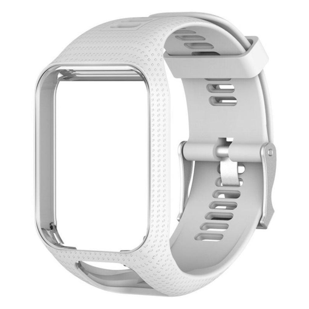 Smuk TomTom Runner 2 / TomTom Runner 3 Silikone Rem - Hvid#serie_2