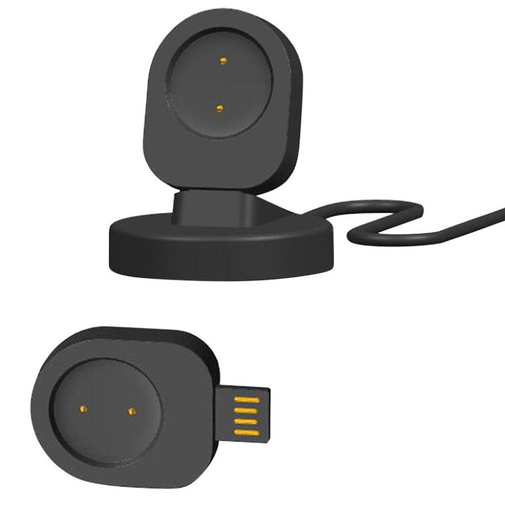 Plastik Amazfit GTR 42mm / Amazfit GTR 47mm USB Ladestation - Sort#serie_2