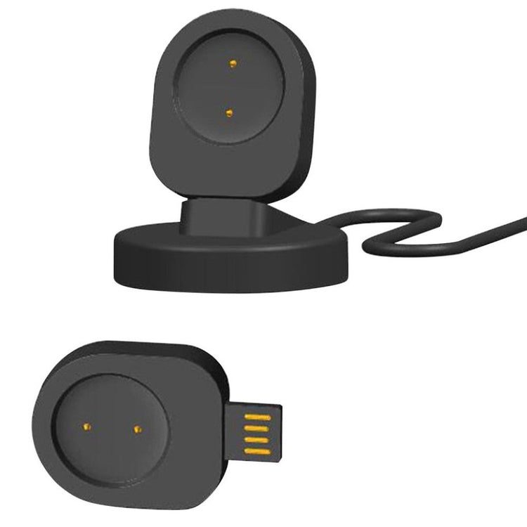 Plastik Amazfit GTR 42mm / Amazfit GTR 47mm USB Ladestation - Sort#serie_2