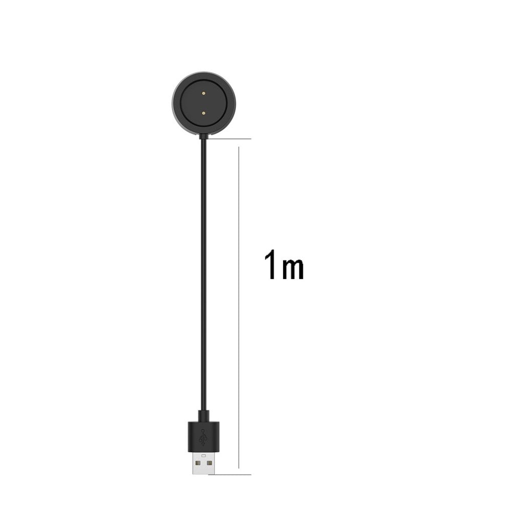 Plastik Amazfit GTR 42mm / Amazfit GTR 47mm USB Ladestation - Sort#serie_3