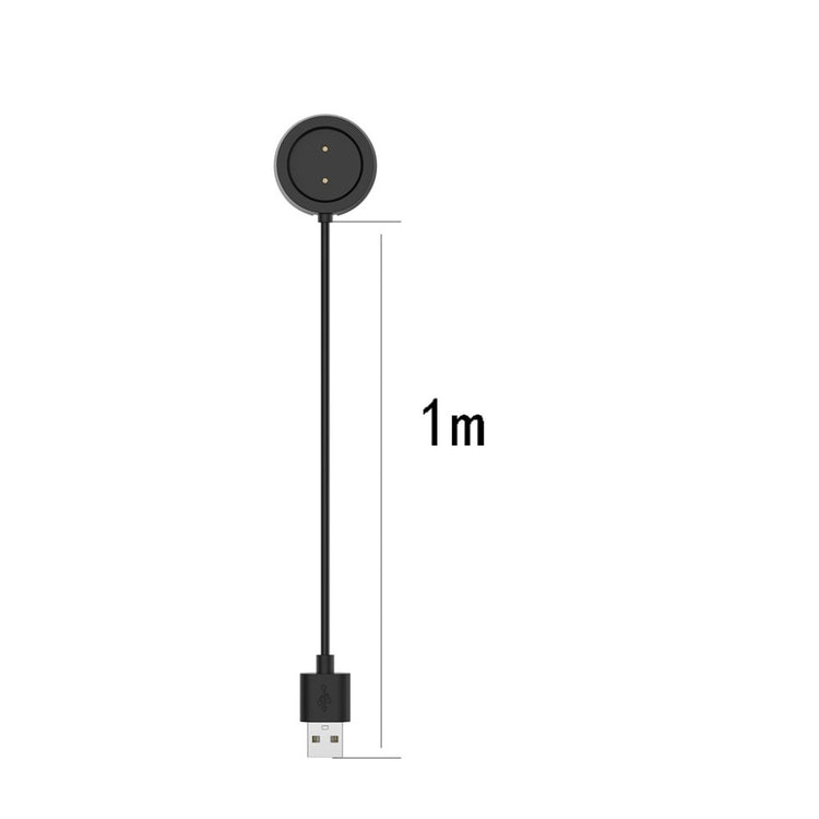 Plastik Amazfit GTR 42mm / Amazfit GTR 47mm USB Ladestation - Sort#serie_3