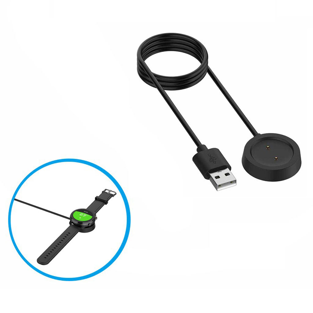 Plastik Amazfit GTR 42mm / Amazfit GTR 47mm USB Ladestation - Sort#serie_3