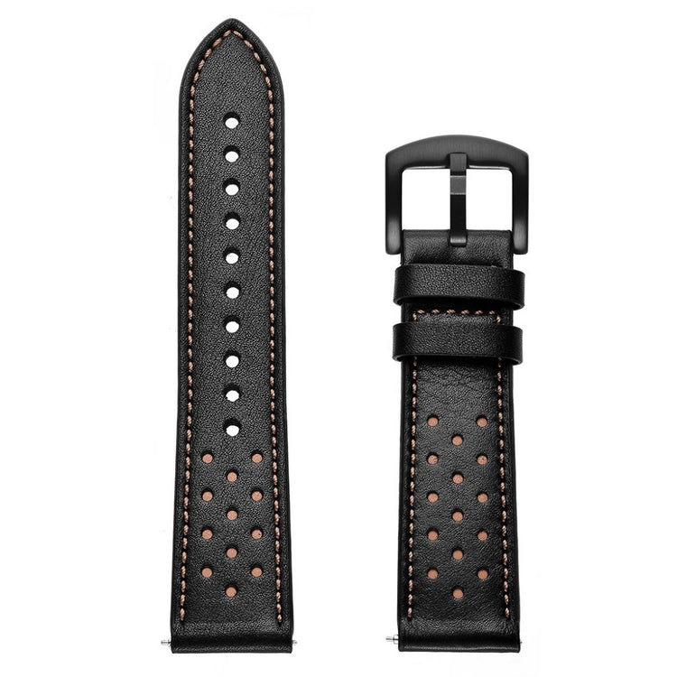 Mega smuk Amazfit GTS Ægte læder Rem - Sort#serie_2