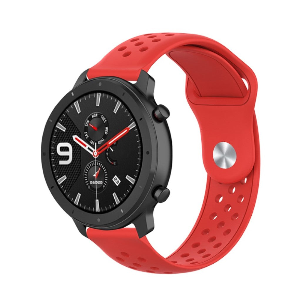 Mega flot Amazfit GTR 47mm / Amazfit Pace Silikone Rem - Rød#serie_3