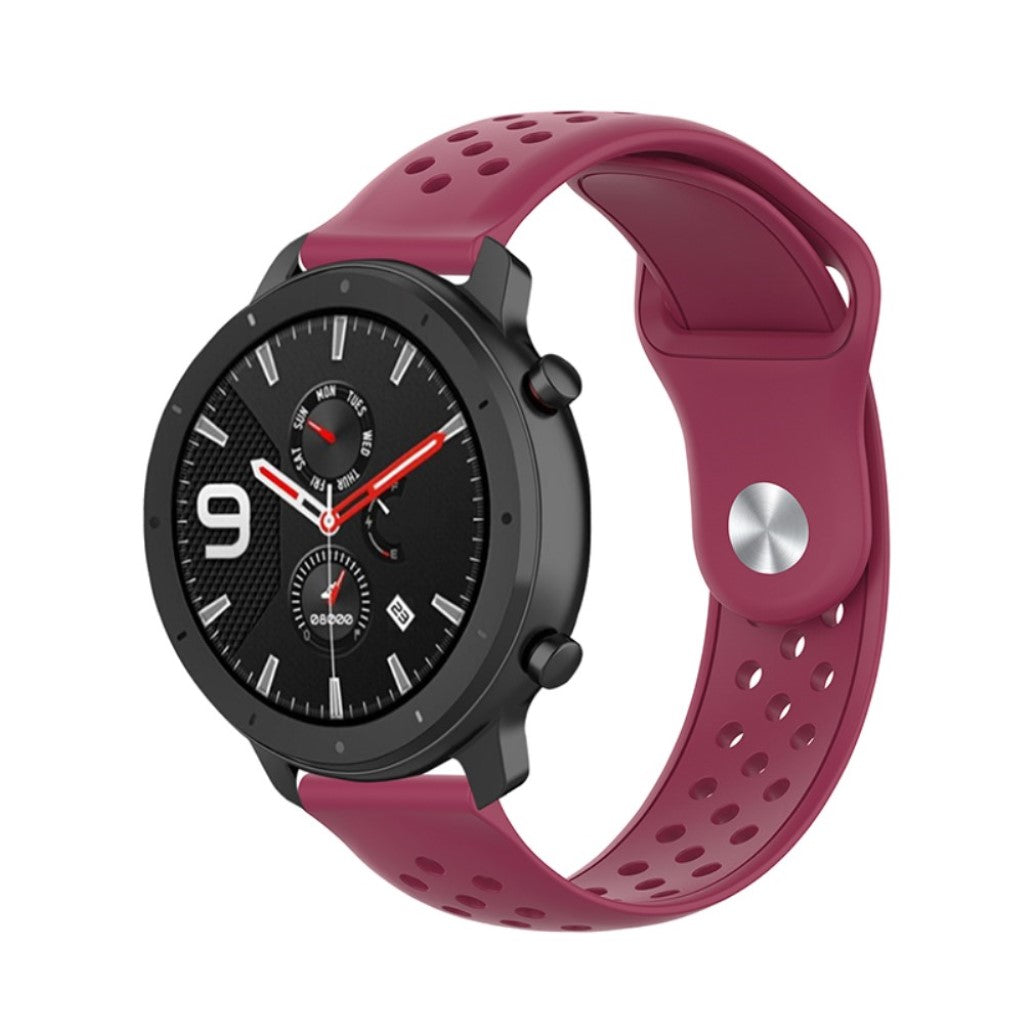 Mega flot Amazfit GTR 47mm / Amazfit Pace Silikone Rem - Rød#serie_5