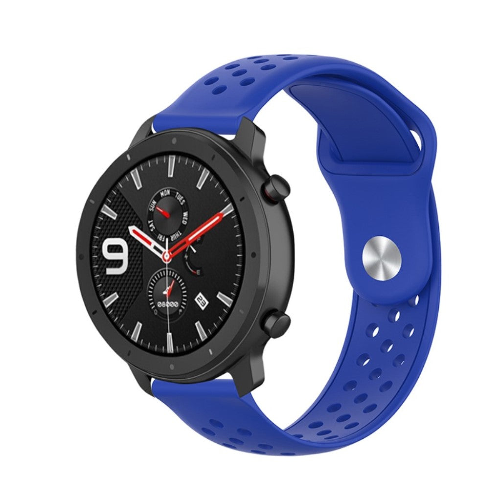 Mega flot Amazfit GTR 47mm / Amazfit Pace Silikone Rem - Blå#serie_9