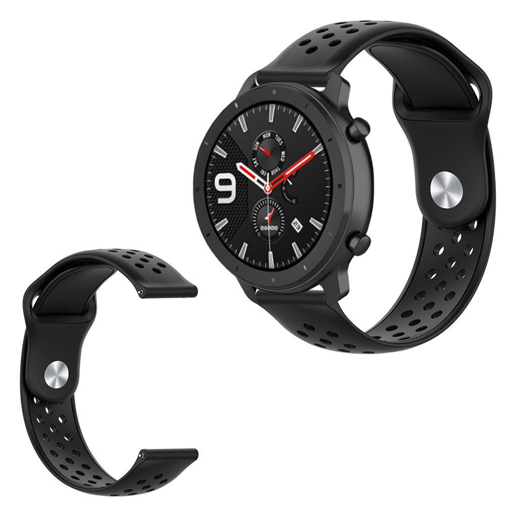 Rigtigt smuk Amazfit GTR 42mm / Amazfit GTS Silikone Rem - Sort#serie_1