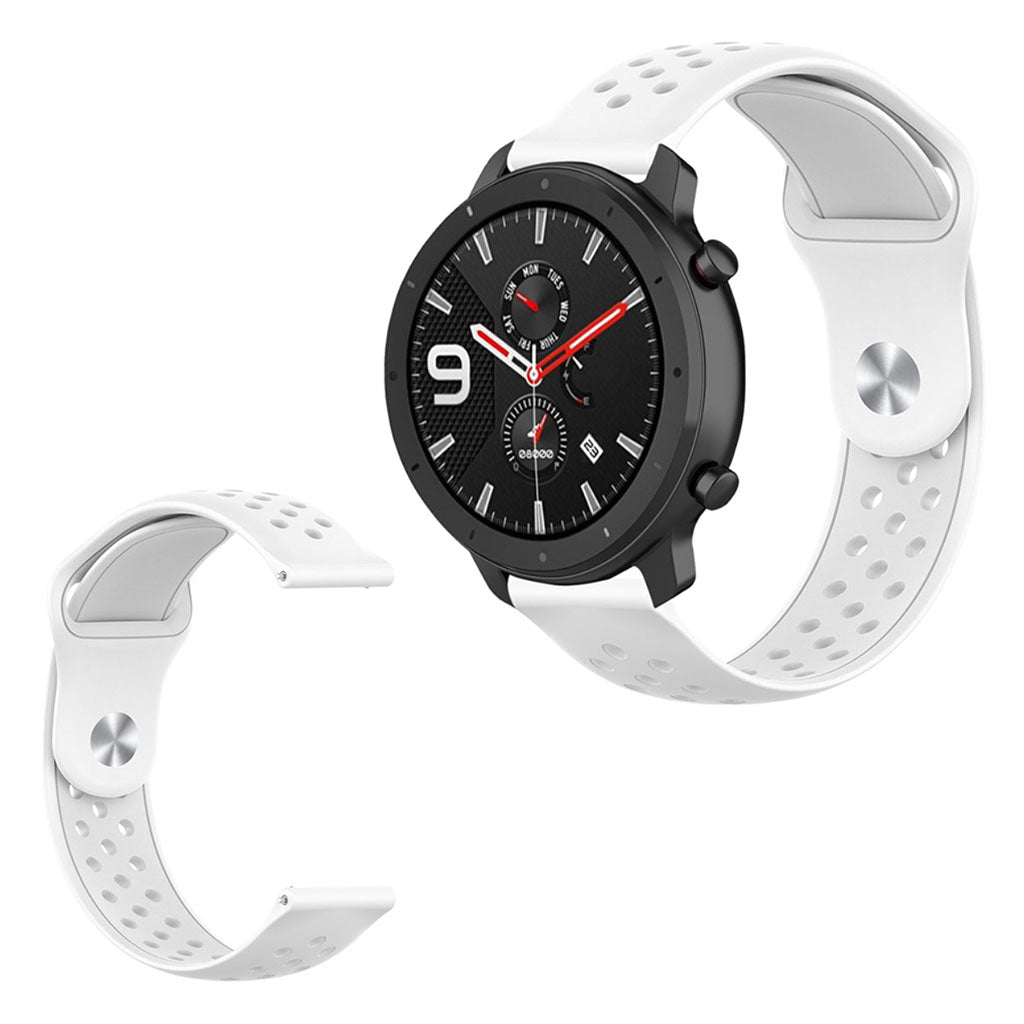 Rigtigt smuk Amazfit GTR 42mm / Amazfit GTS Silikone Rem - Hvid#serie_2