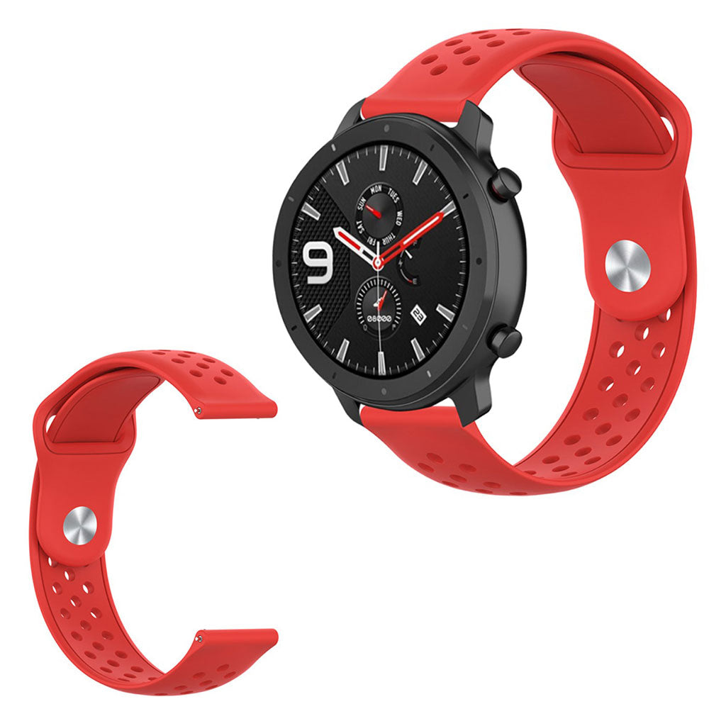 Rigtigt smuk Amazfit GTR 42mm / Amazfit GTS Silikone Rem - Rød#serie_3