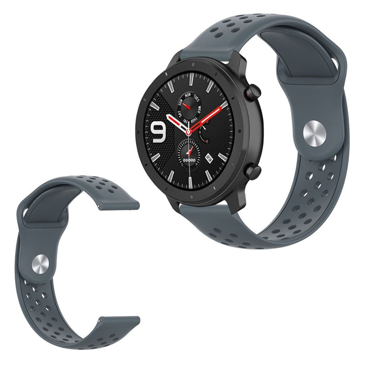 Rigtigt smuk Amazfit GTR 42mm / Amazfit GTS Silikone Rem - Sølv#serie_4