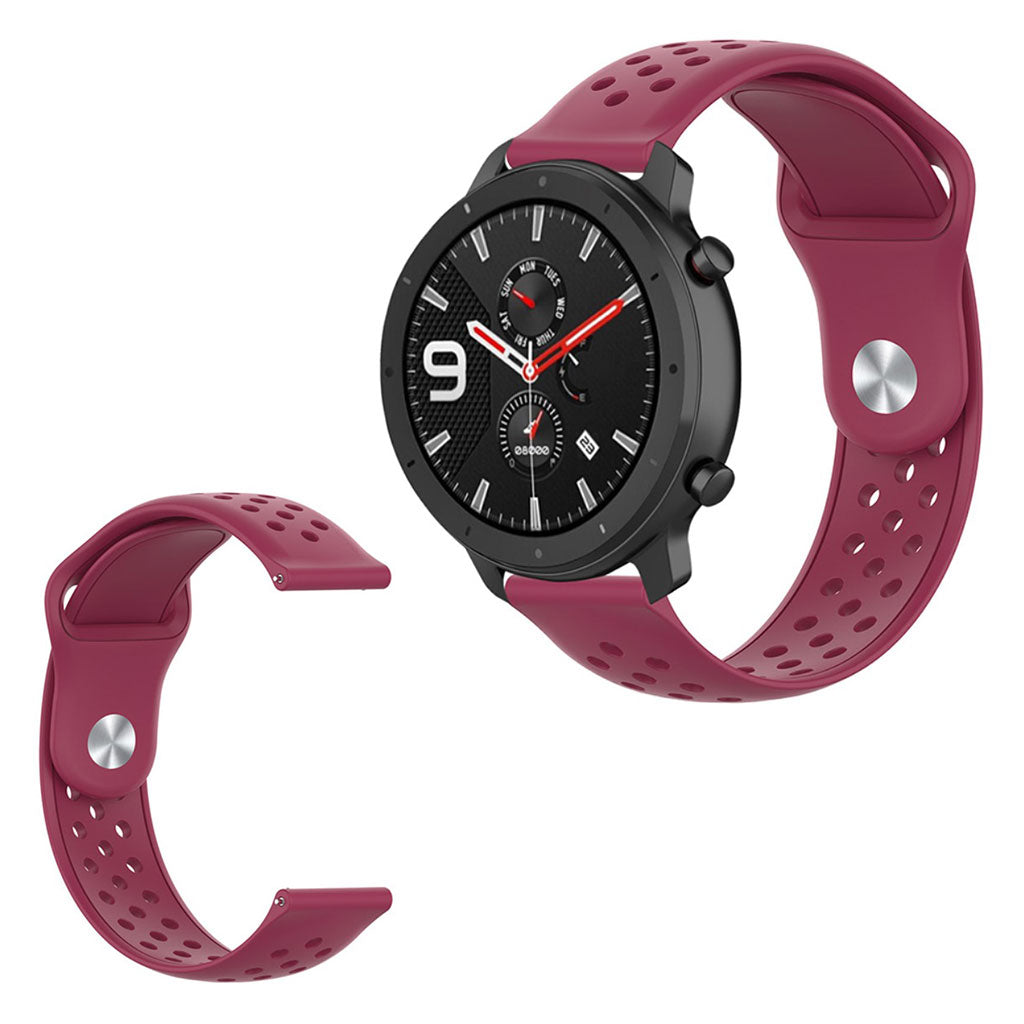 Rigtigt smuk Amazfit GTR 42mm / Amazfit GTS Silikone Rem - Rød#serie_5
