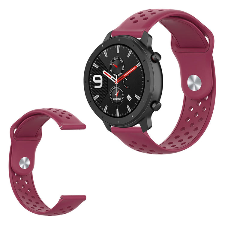 Rigtigt smuk Amazfit GTR 42mm / Amazfit GTS Silikone Rem - Rød#serie_5