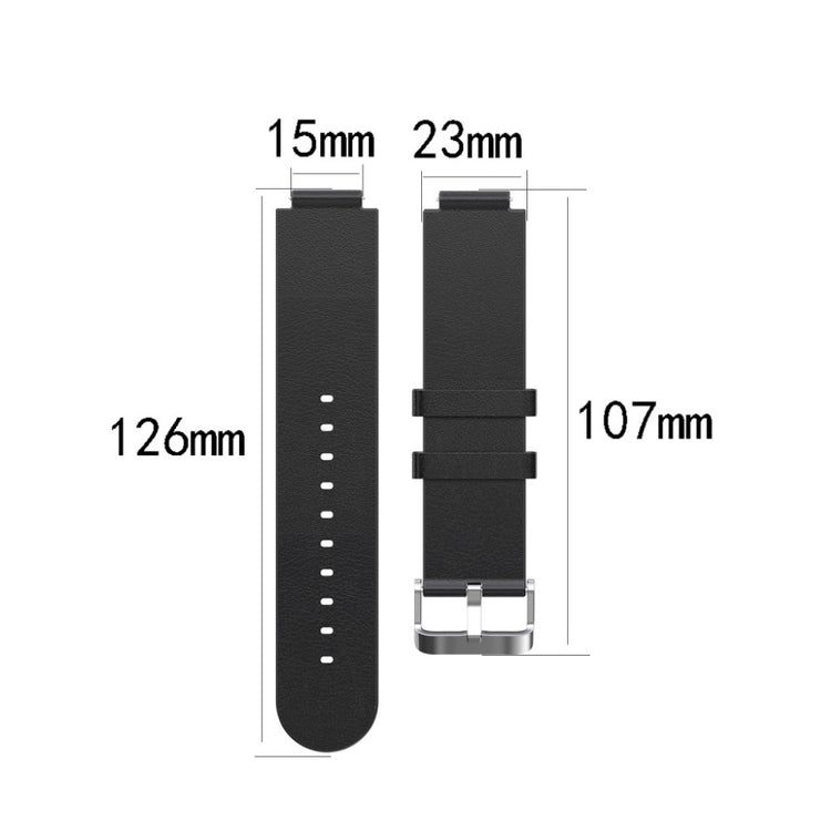 Super fed Amazfit Smartwatch 2 Ægte læder Rem - Sort#serie_1