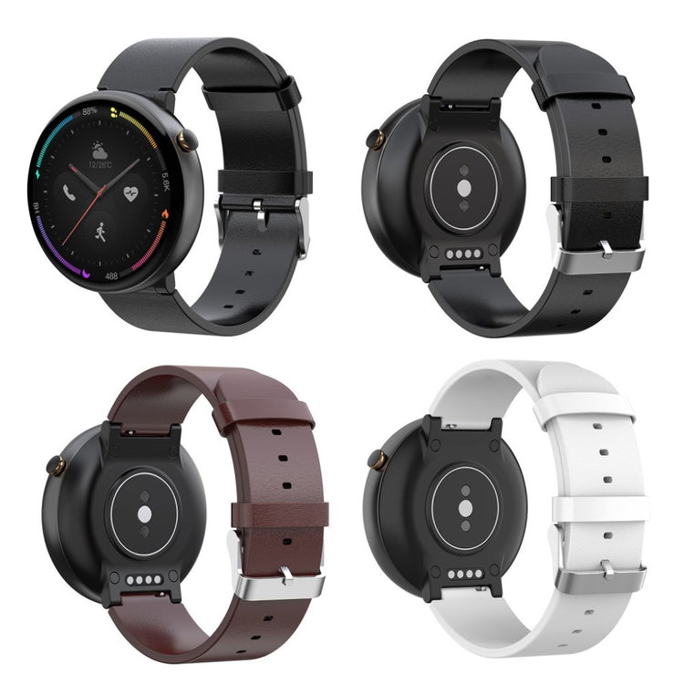 Super fed Amazfit Smartwatch 2 Ægte læder Rem - Sort#serie_1