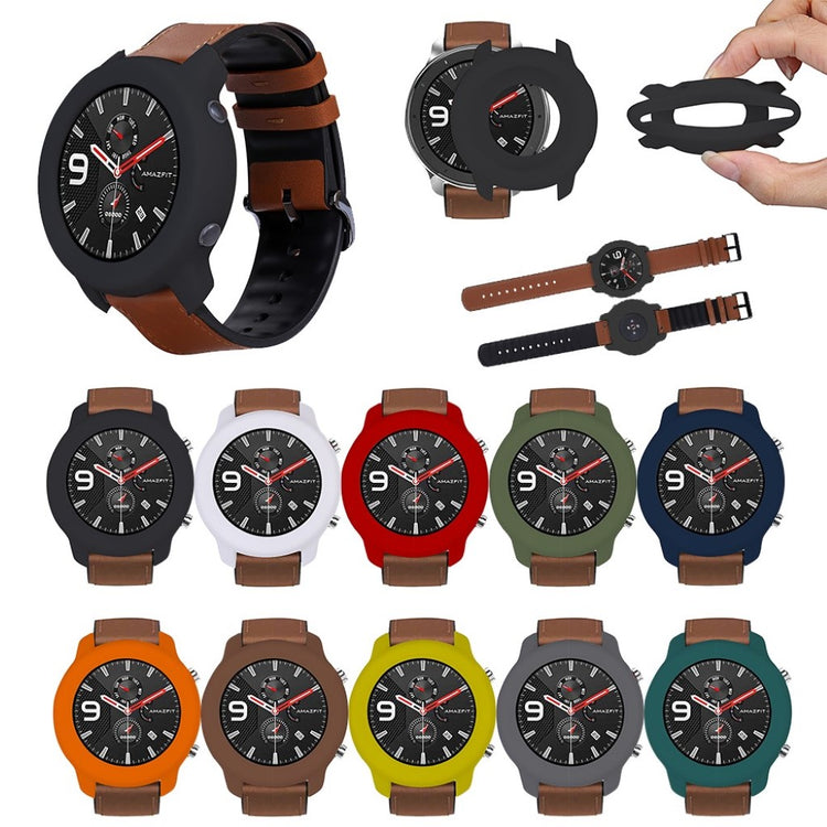 Amazfit GTR 42mm  Silikone Bumper  - Brun#serie_1