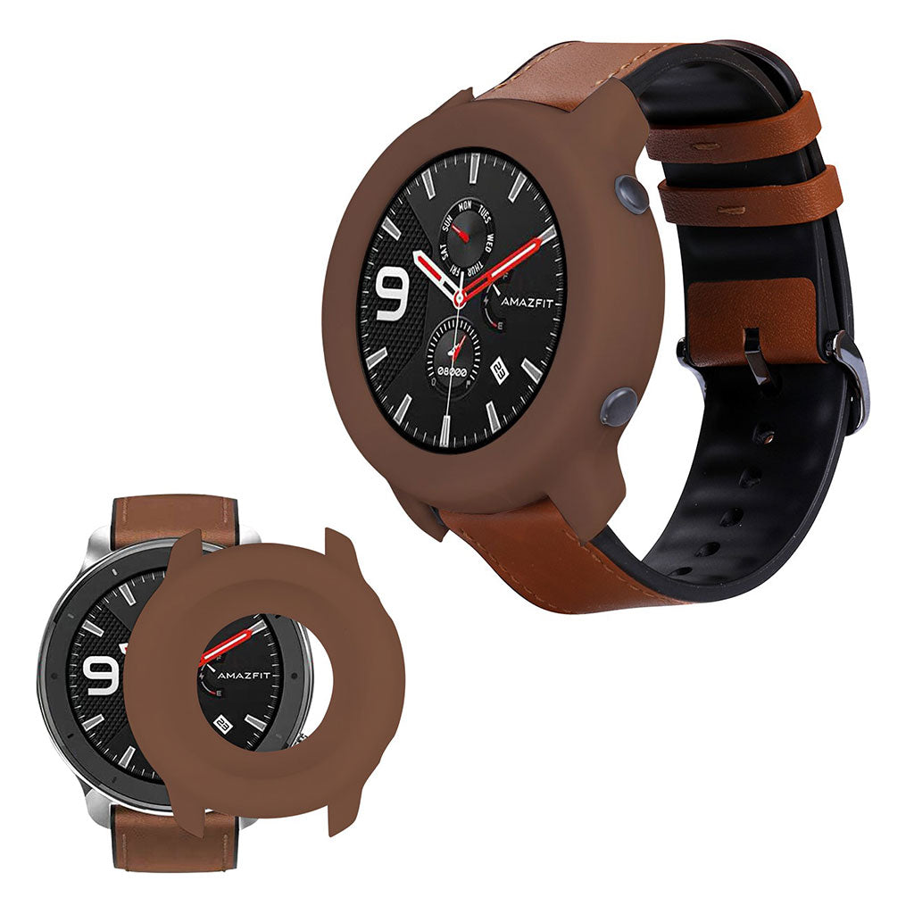 Amazfit GTR 42mm  Silikone Bumper  - Brun#serie_1