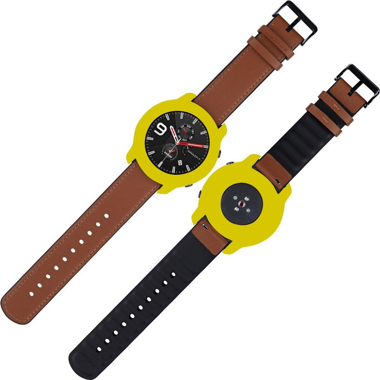 Amazfit GTR 42mm  Silikone Bumper  - Gul#serie_4