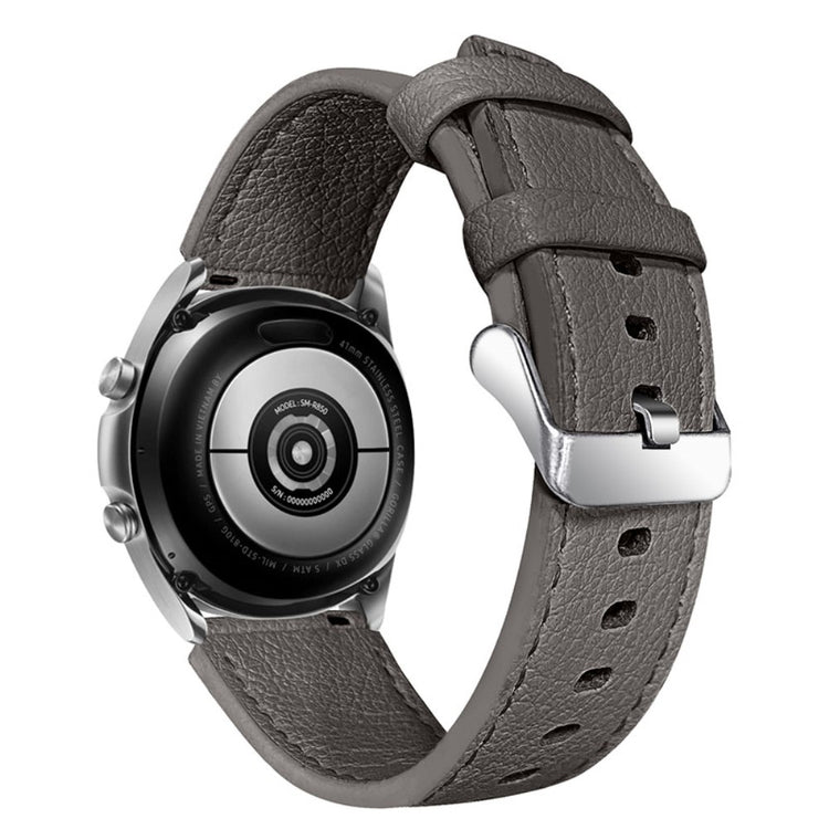 Solid Amazfit GTR 47mm Ægte læder Rem - Sølv#serie_3