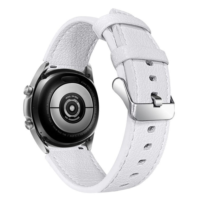 Solid Amazfit GTR 47mm Ægte læder Rem - Hvid#serie_6