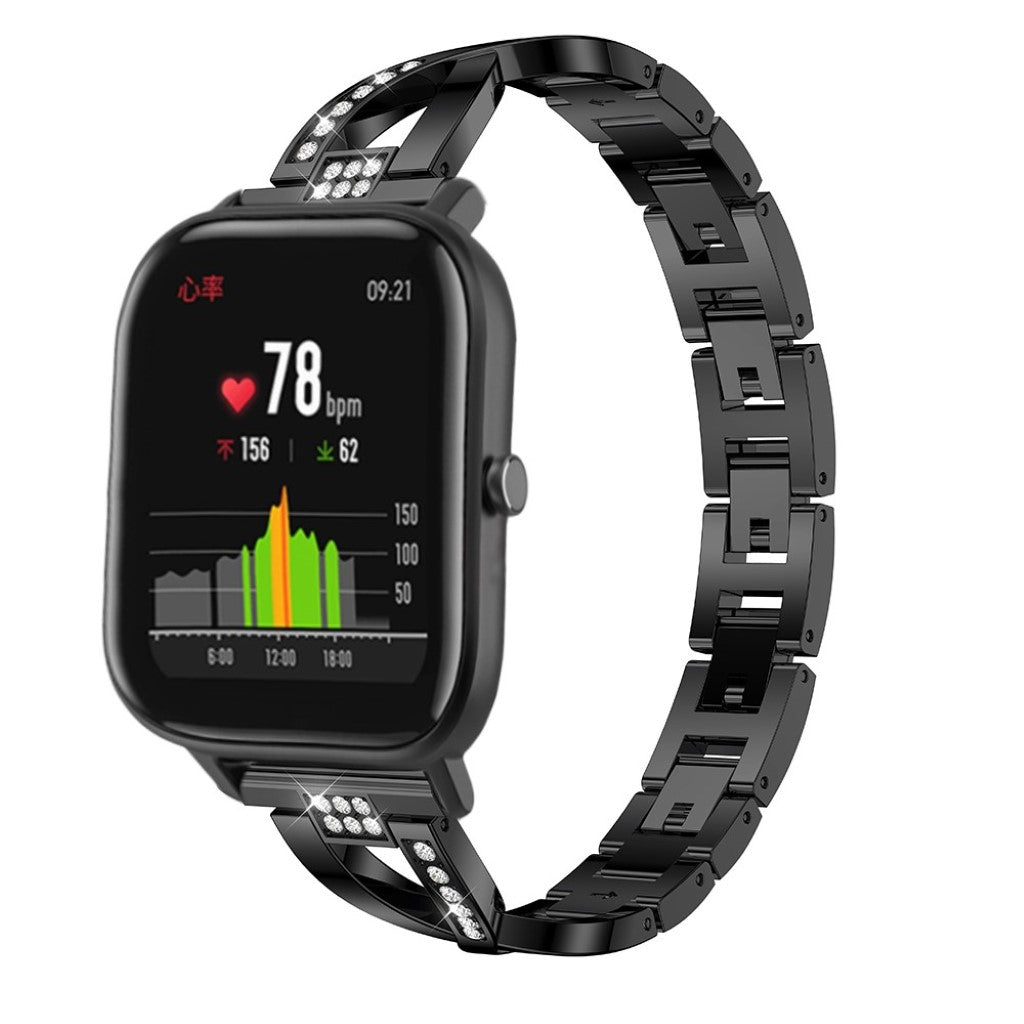 Vildt pænt Amazfit GTS Metal og Rhinsten Rem - Sort#serie_1