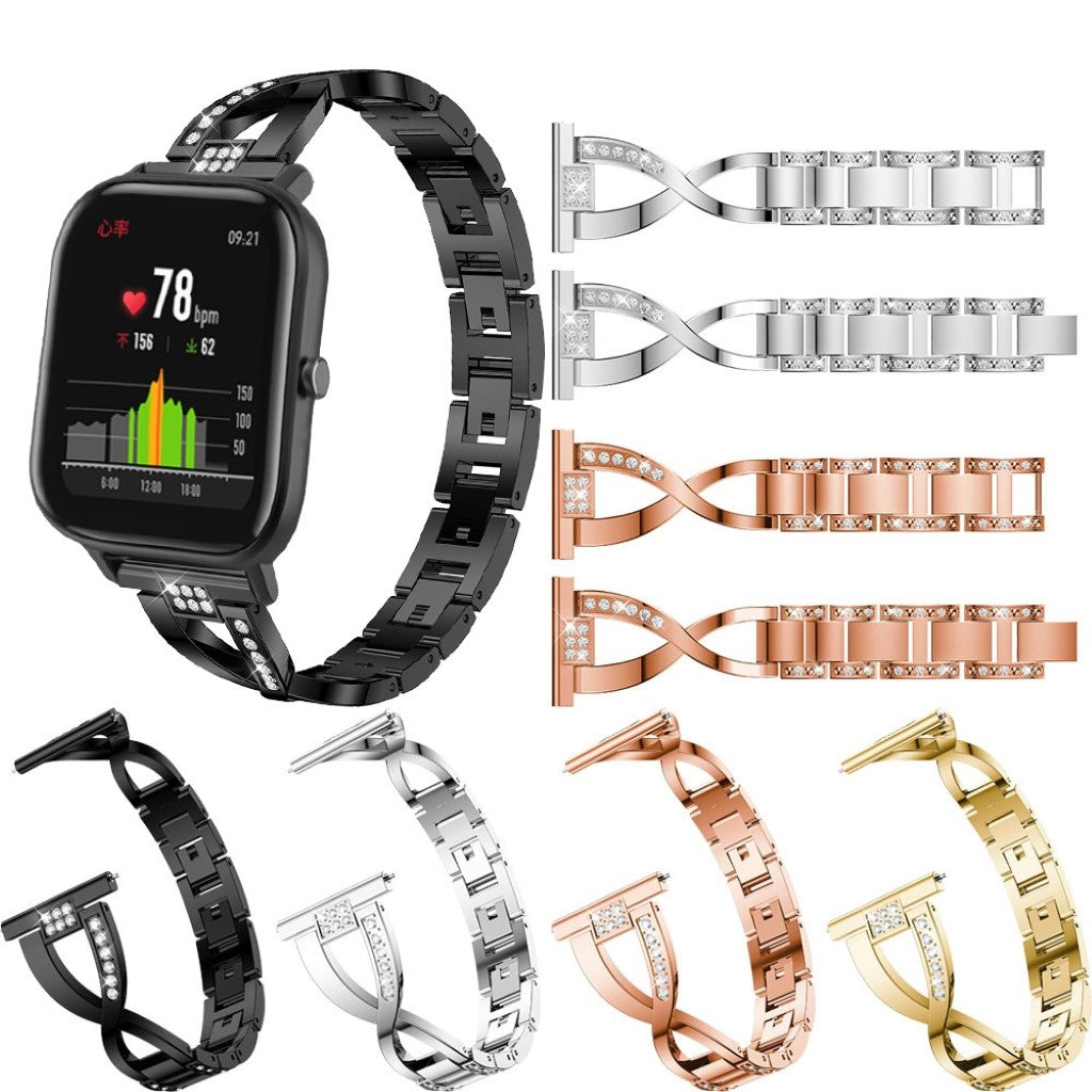 Vildt pænt Amazfit GTS Metal og Rhinsten Rem - Sort#serie_1