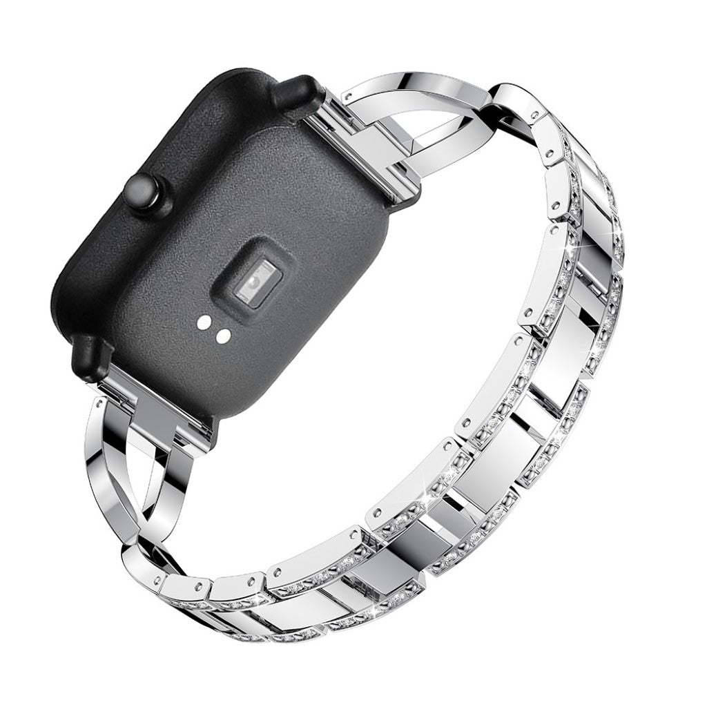 Vildt pænt Amazfit GTS Metal og Rhinsten Rem - Sølv#serie_2