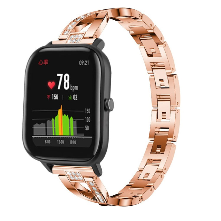 Vildt pænt Amazfit GTS Metal og Rhinsten Rem - Pink#serie_3