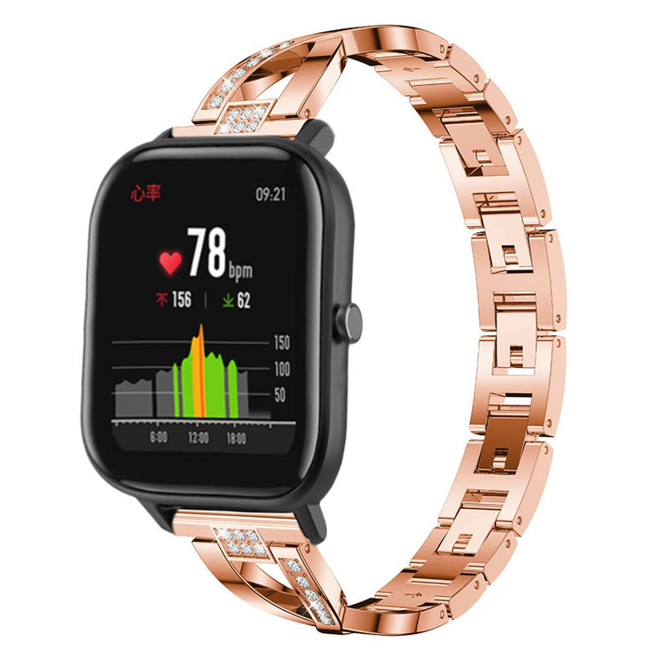 Vildt pænt Amazfit GTS Metal og Rhinsten Rem - Pink#serie_3