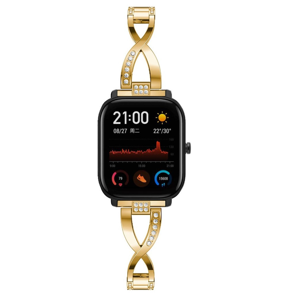 Vildt pænt Amazfit GTS Metal og Rhinsten Rem - Guld#serie_4