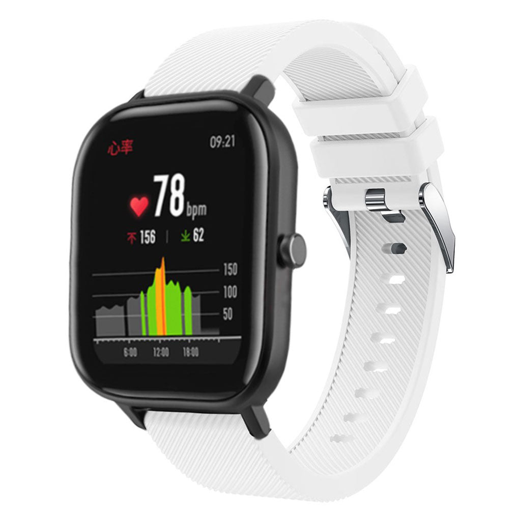Rigtigt godt Amazfit GTS Silikone Rem - Hvid#serie_2