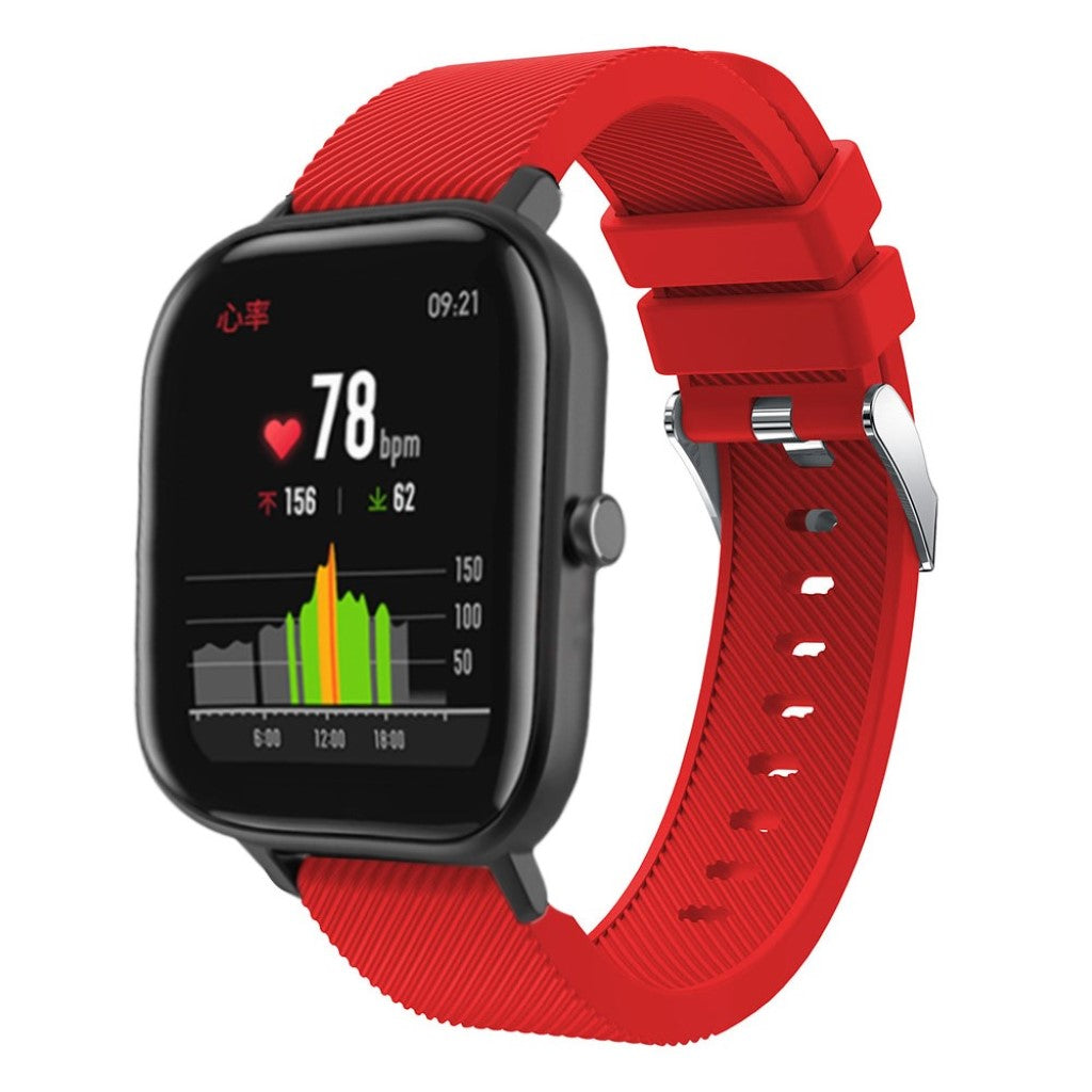 Rigtigt godt Amazfit GTS Silikone Rem - Rød#serie_3
