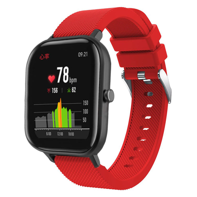 Rigtigt godt Amazfit GTS Silikone Rem - Rød#serie_3