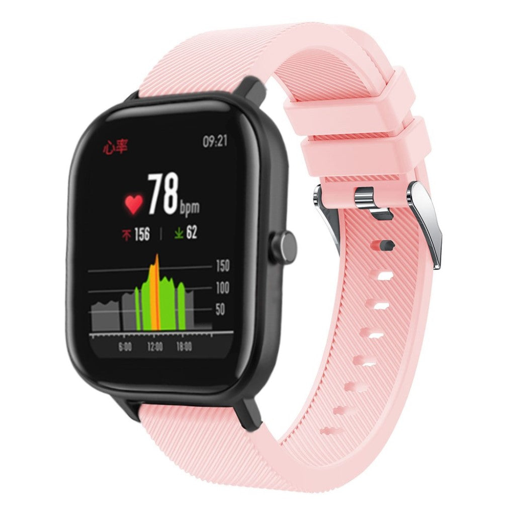 Rigtigt godt Amazfit GTS Silikone Rem - Pink#serie_4