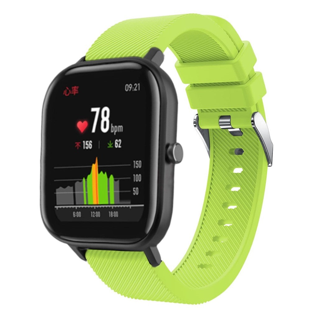 Rigtigt godt Amazfit GTS Silikone Rem - Grøn#serie_5